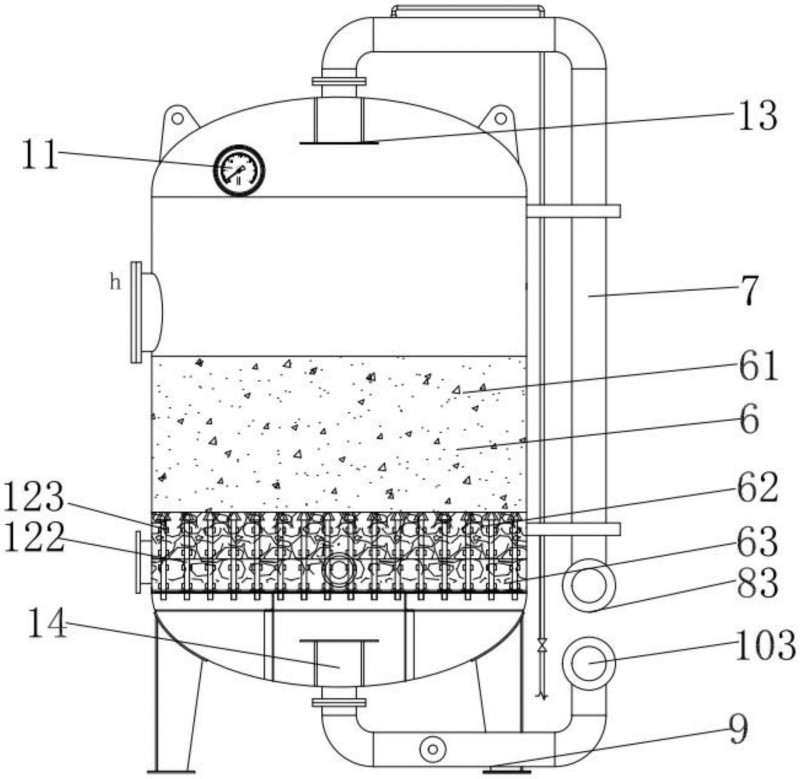 石英砂過濾器內部結構圖 石英砂過濾器內部結構圖